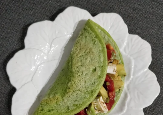 Crepioca de Espinafre e Queijo