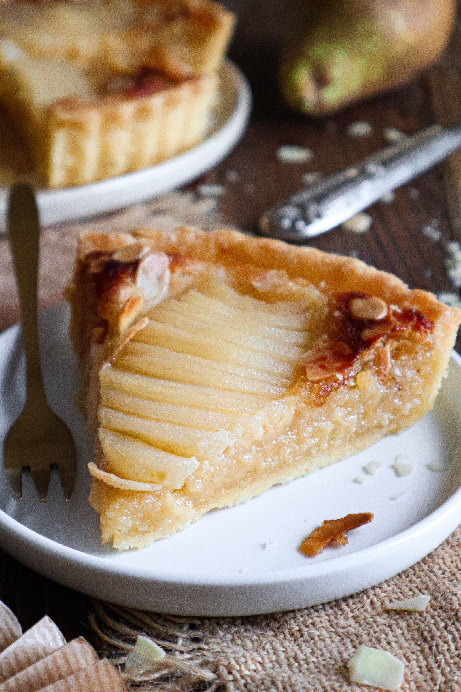 Torta de Pera e Amêndoas Caramelizadas1