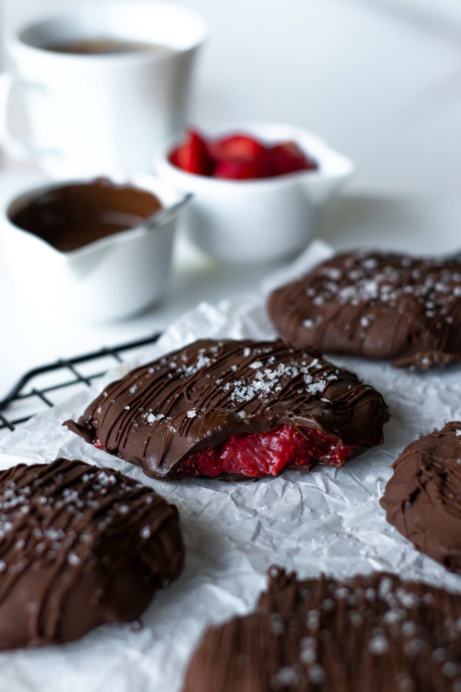 Frutas Vermelhas com Chia e Chocolate